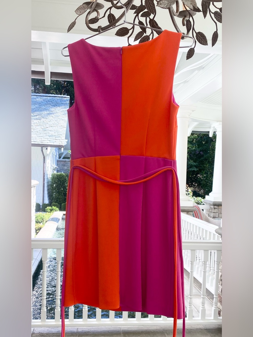Trina Turk Magenta and Orange Colorblock Dress - Picture 2 of 5